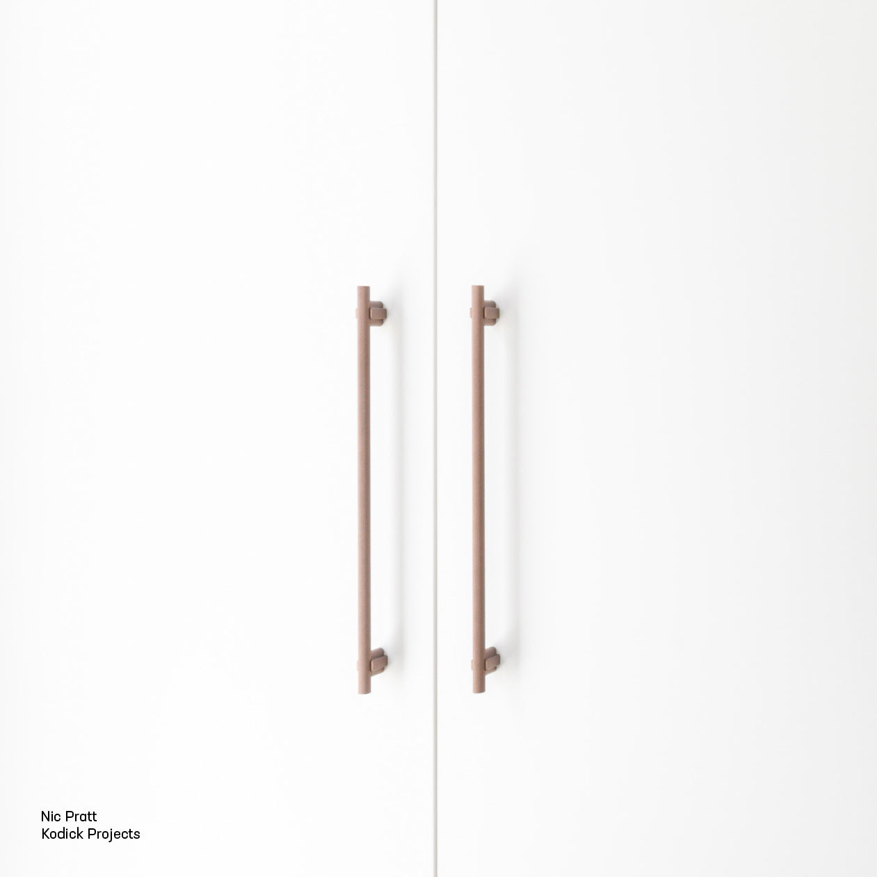 Arezzo Knurled Bar Handle - Double Fixing Post Only