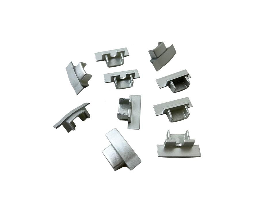 Aluminium Lighting Channel End Plugs. Colour: Silver. Sold per 10/pack
