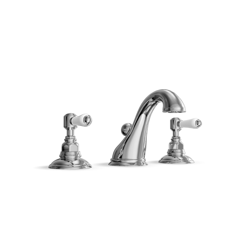 3-Hole Basin Tap — Swan-Neck Spout with Pop-Up Waste | Classico