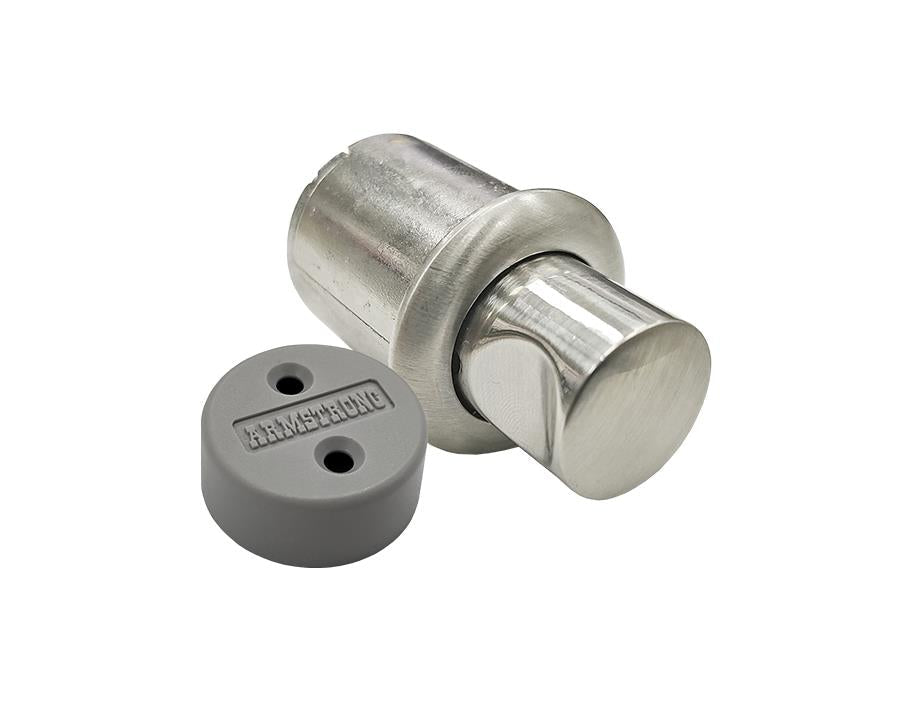 Armstrong Push Knob - Brush Nickel
