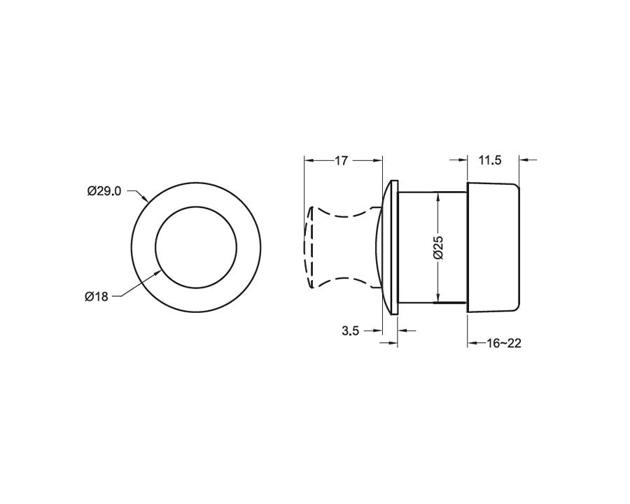 Armstrong Push Knob