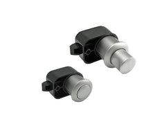 Armstrong Push Knob with Latch - Round Nickel. For door thickness 18-24mm
