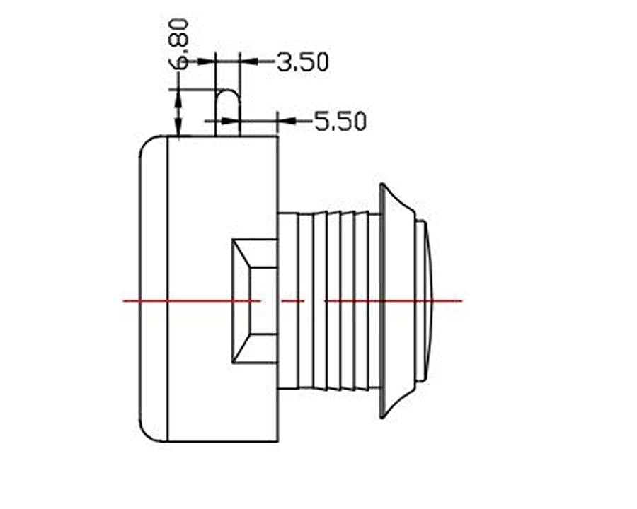 Armstrong Push Knob with Spring Latch. Colour: Brown. For door thickness 15-25mm