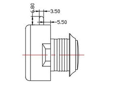 Armstrong Push Knob with Spring Latch. Colour: Brown. For door thickness 15-25mm