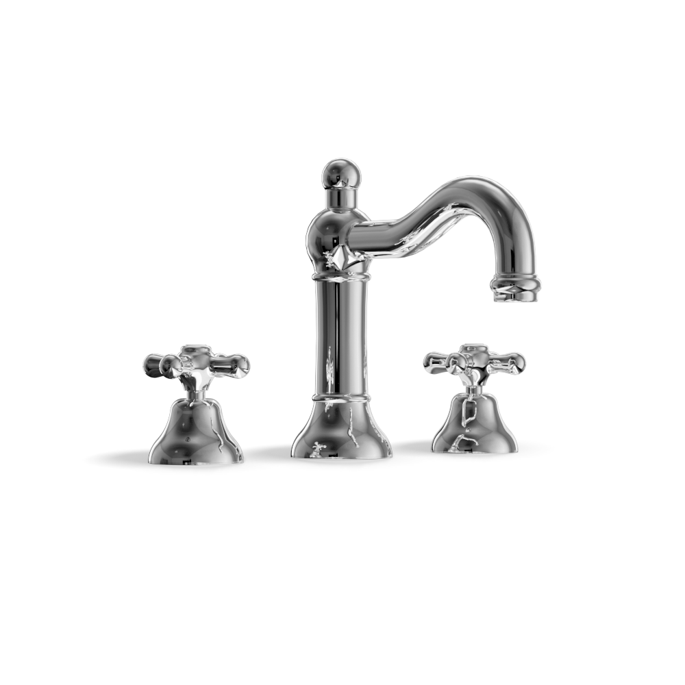 3-Hole Basin Tap — Traditional Column Spout | Classic Provincial