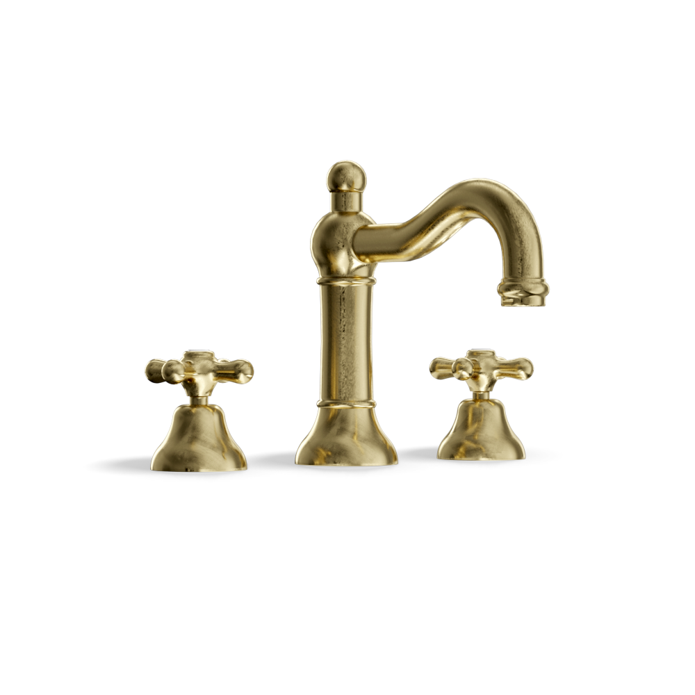 3-Hole Basin Tap — Traditional Column Spout | Classic Provincial