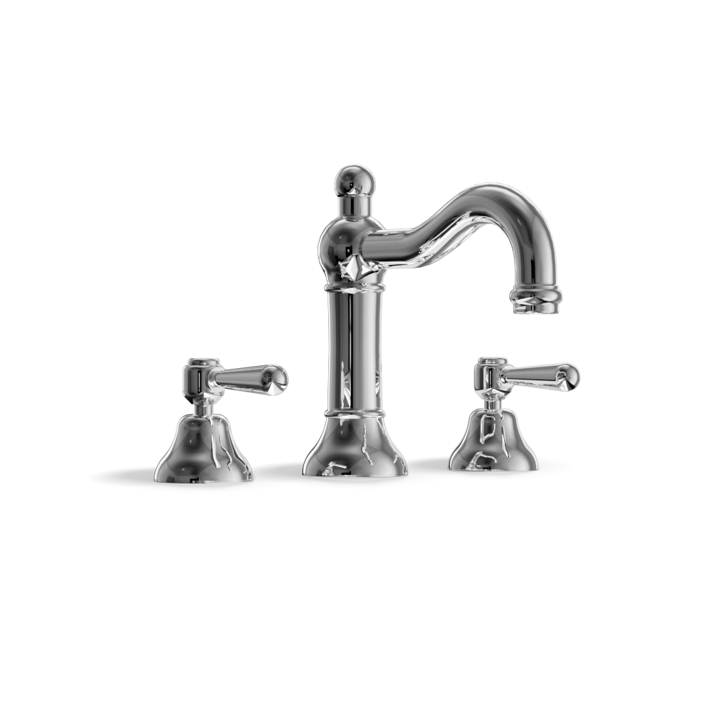 3-Hole Basin Mixer — Traditional Column Spout | Classic Provincial