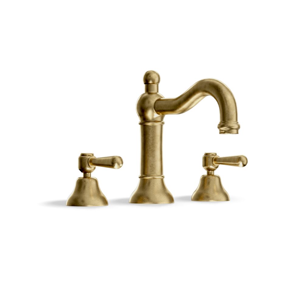3-Hole Basin Mixer — Traditional Column Spout | Classic Provincial