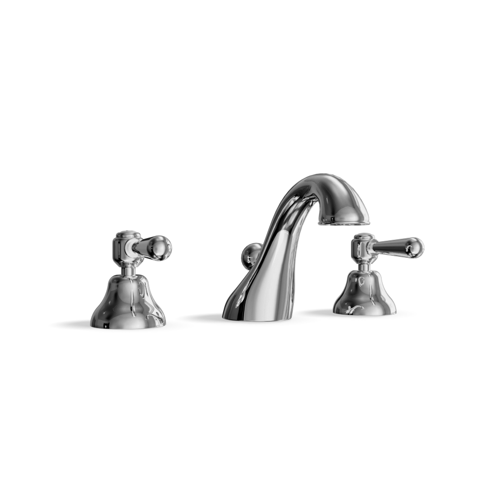 3-Hole Basin Tap — Swan-Neck Spout | Classic Provincial