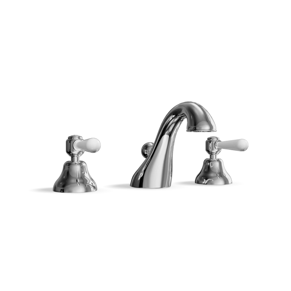 3-Hole Basin Tap — Swan-Neck Spout | Classic Provincial