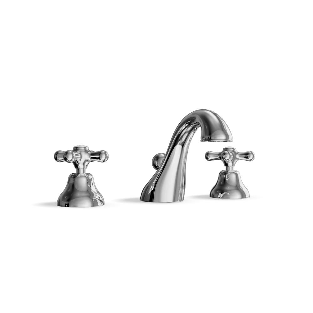 3-Hole Basin Tap — Swan-Neck Spout | Classic Provincial