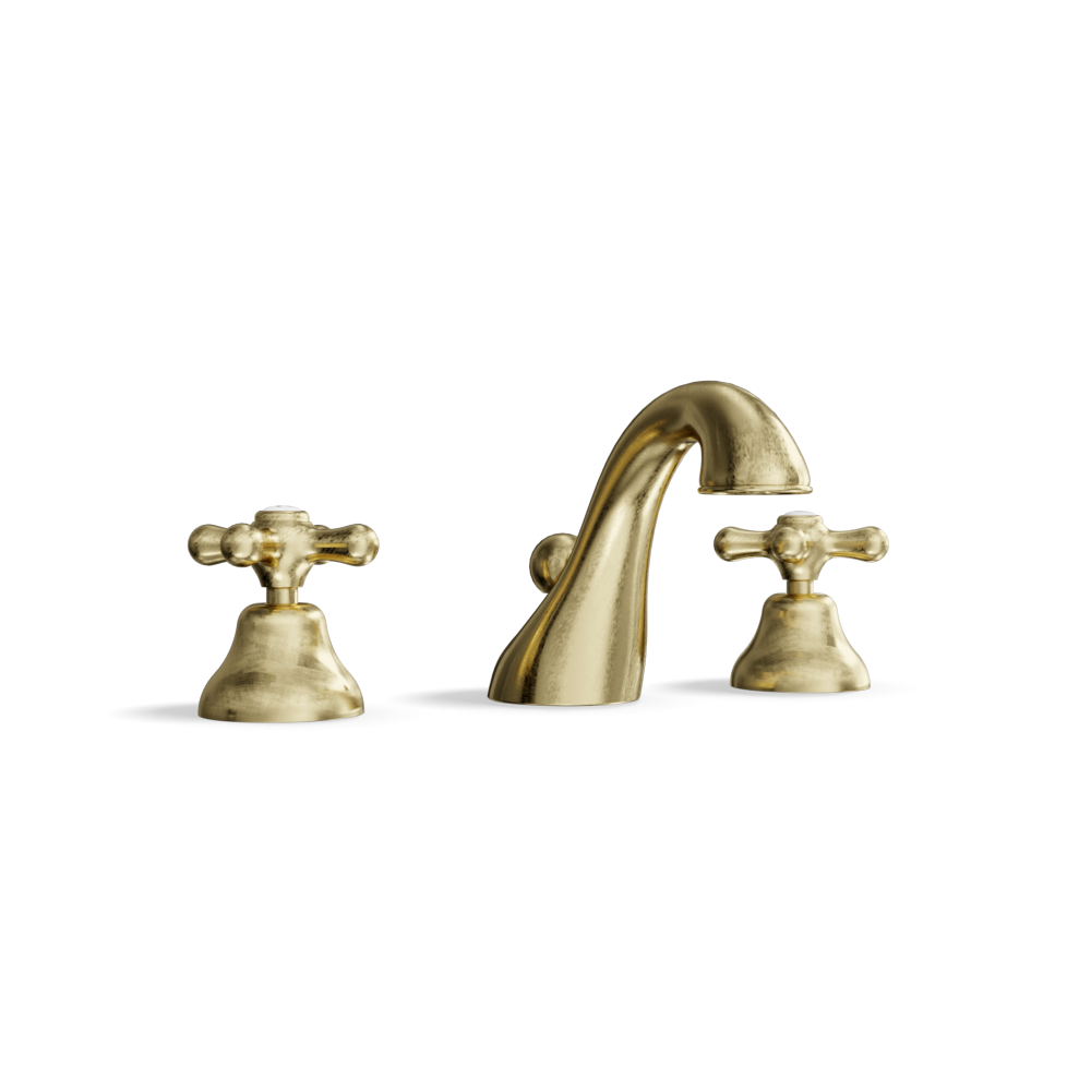 3-Hole Basin Tap — Swan-Neck Spout | Classic Provincial