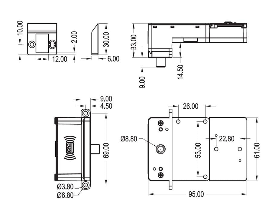 Armstrong RFID Digital Sliding Door Lock