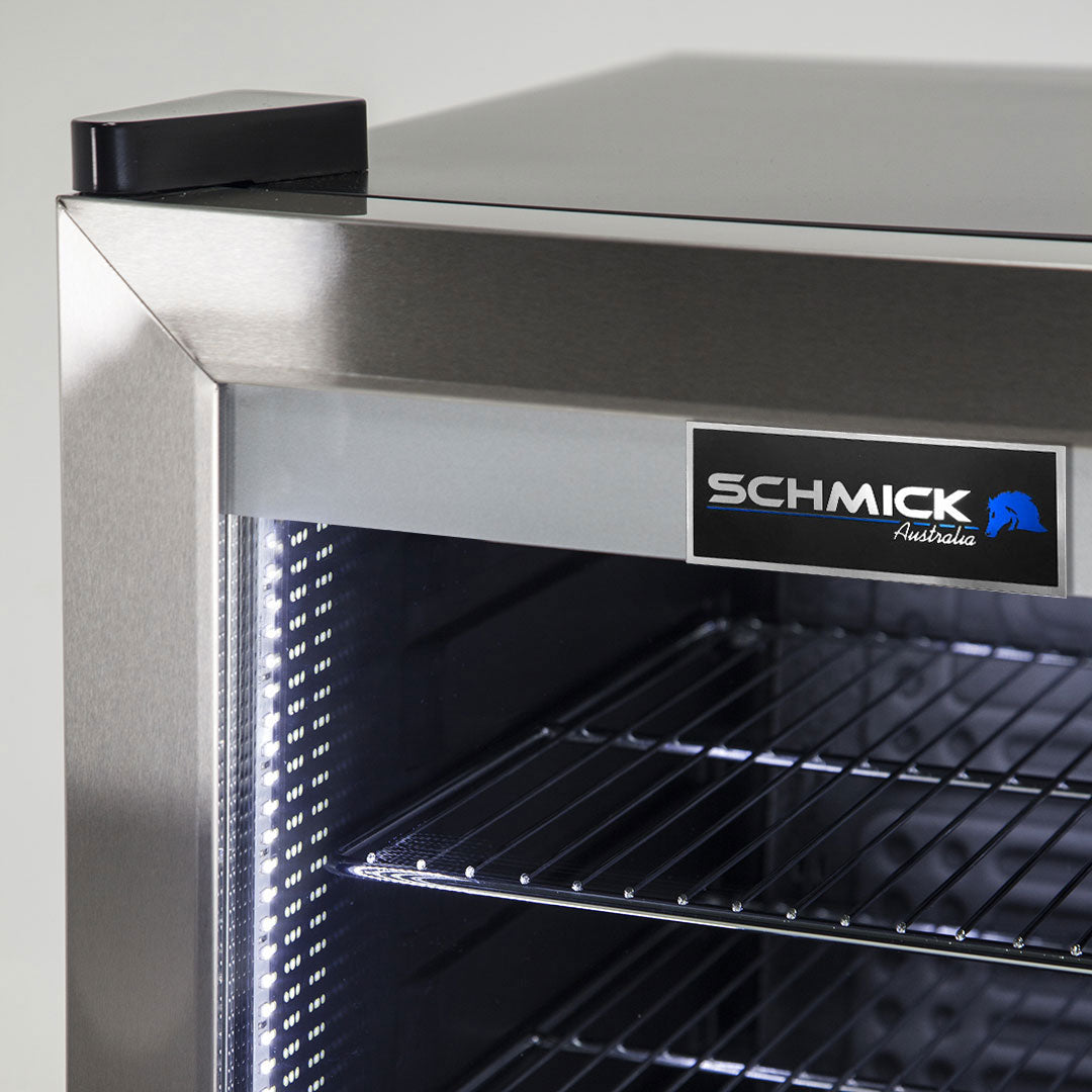 AAA Schmick Outdoor Triple Glazed Alfresco Bar Fridge With Led Strip Lights, Lock and LOW E Glass, indoor use also perfect! - Model HUS-SC88L-SS