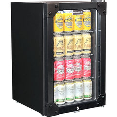 AAA Schmick Iron Door Design Glass Front Bar Fridge - Model HUS-SC70-B-X
