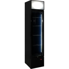 A Schmick Skinny Upright Glass Door Bar Fridge Triple Glazed LOW E Glass, Lock And LED Light Box - Model SS-P160FA
