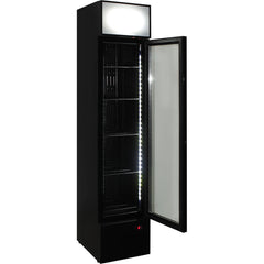 A Schmick Skinny Upright Glass Door Bar Fridge Triple Glazed LOW E Glass, Lock And LED Light Box - Model SS-P160FA
