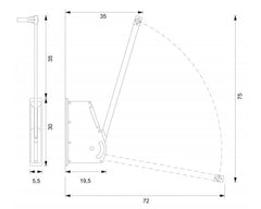 Ambos Wall Lift – Wardrobe Lift Rail/Pull Down Rail