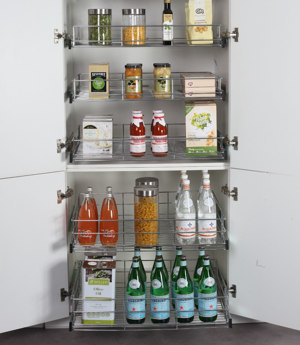 5 Drawer Wire Basket Pantry Storage (Basket Height=2x150H plus 3x100H, Basket Depth=485mm) — Part 1